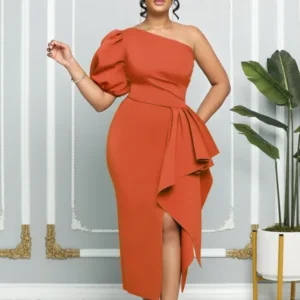 Robe de Cocktail Terracotta