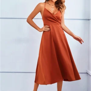 Robe Asymetrique Terracotta - Ma boutique