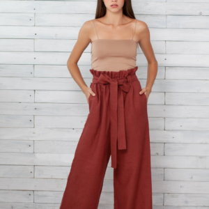 Pantalon Fluide Femme Terracotta - Ma boutique