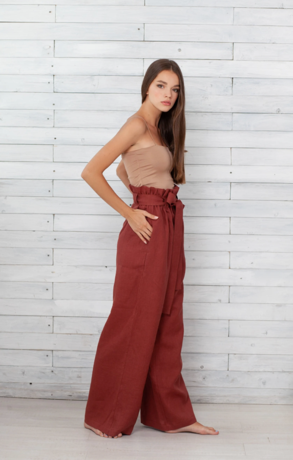 Pantalon Fluide Femme Terracotta - Ma boutique