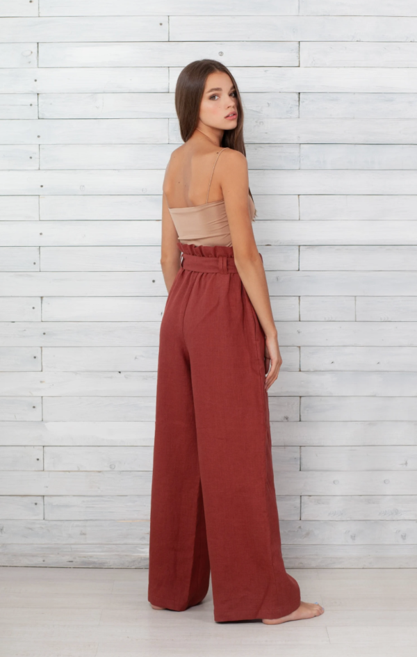 Pantalon Fluide Femme Terracotta - Ma boutique