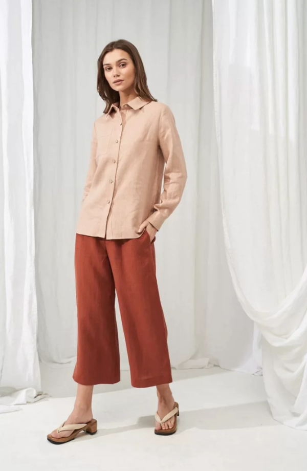 Pantalon Large pour Femme Terracotta - Ma boutique