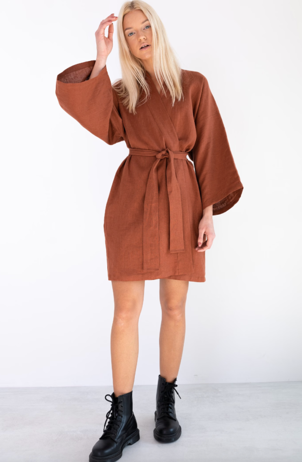 Robe Terracotta Lin - Ma boutique