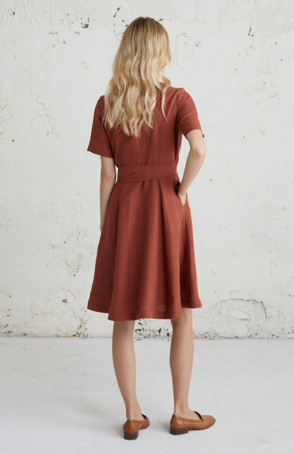 Robe Terracotta à Manche Longue - Ma boutique